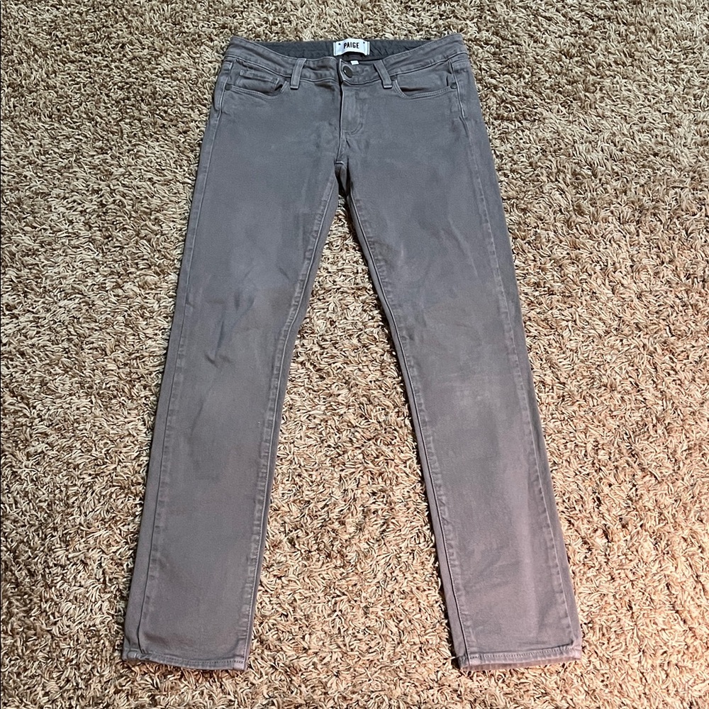 PAIGE Women's Straight Leg Gray Jeans